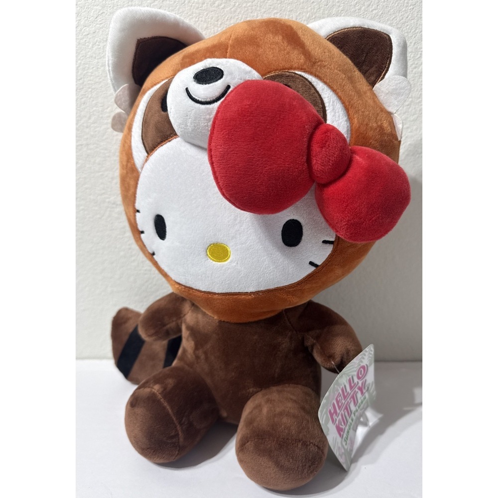 2025 Sanrio Fiesta Hello Kitty Jungle Plush Red Panda DressUp Animal Raccoon 13"